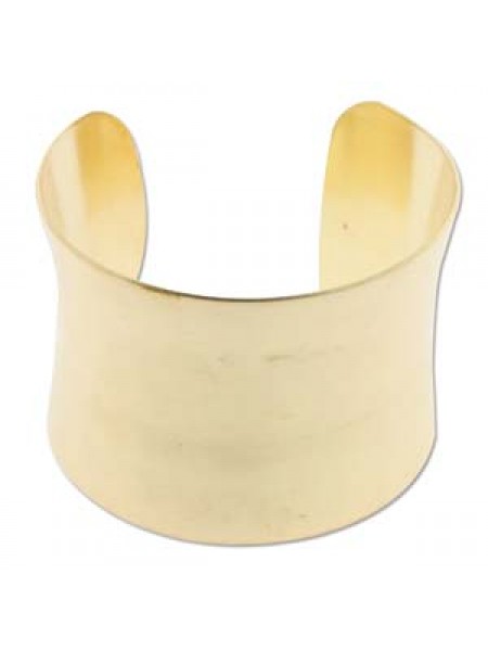 Brass Bracelet Cuff Concave 2 inch wide