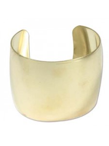 Brass Bracelet Cuff Domed 2 inch wide