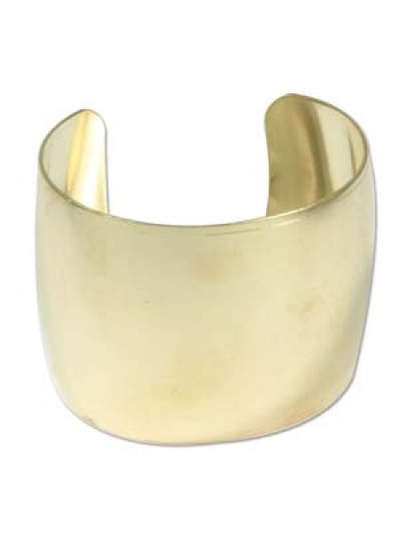 Brass Bracelet Cuff Domed 2 inch wide