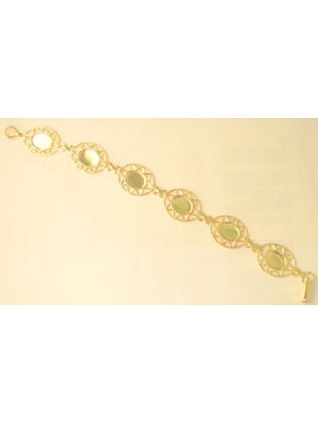 Link Bracelet Oval 190mm Gold plate NF