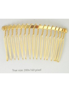 Hair Comb 423I/A3/16 Gold Plated