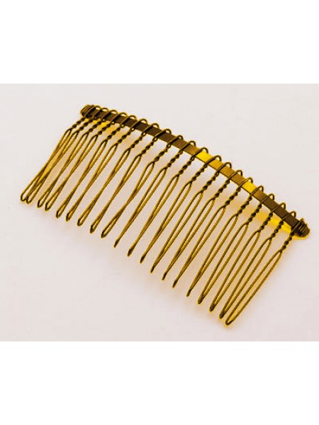 Hair Comb 37x77mm Gold colour
