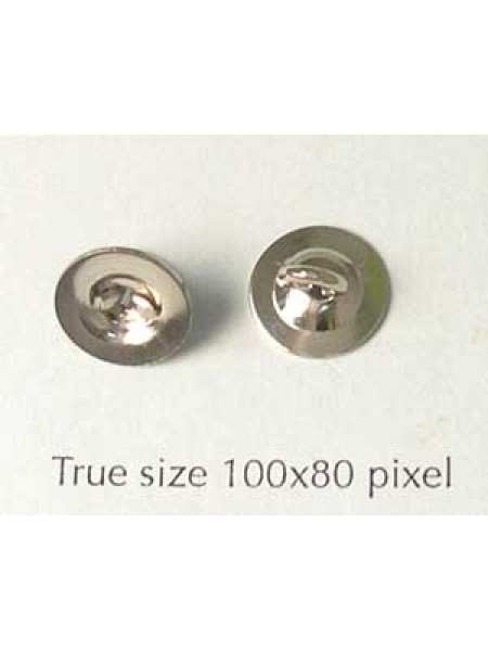 Keyring Button Nickel plated