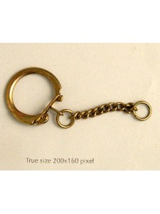 Keyring Chain Dark Gold Plated