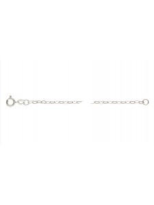 St.Silver Flat Heart 040 Chain 18 inch