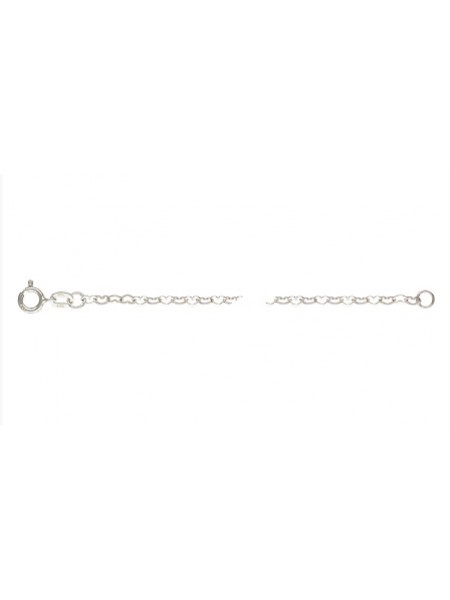 St.Silver Flat Heart 040 Chain 18 inch