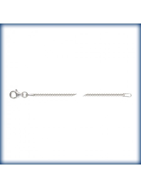 St.Silver Bead Chain 1.5mm 18inch