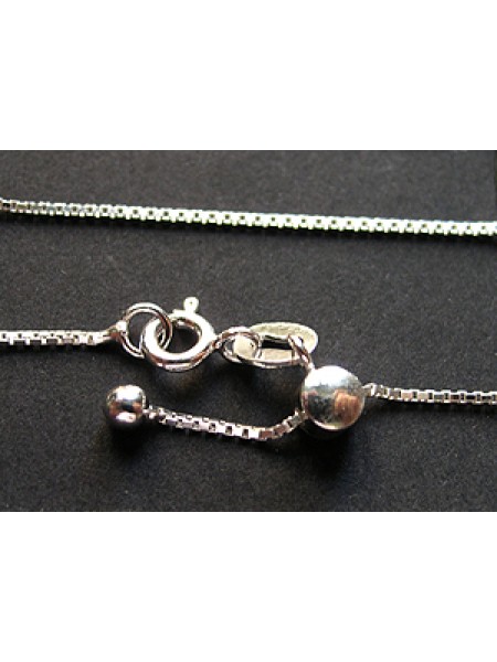 St.Silver Chain Adjustable 0.85 Box 22in