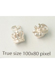 Charm St.Silver Small Crown 0.75gr