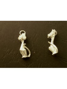 Charm St. Silver Sitting Cat 3.58 gram