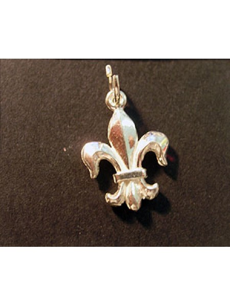 Charm St. Silver Fleur de Lise 1.33gram