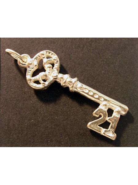 Charm St. Silver Key 21st Birthday 1.91g