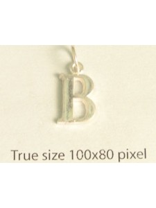Charm St.Silver Letter Style3 - B ~1gr