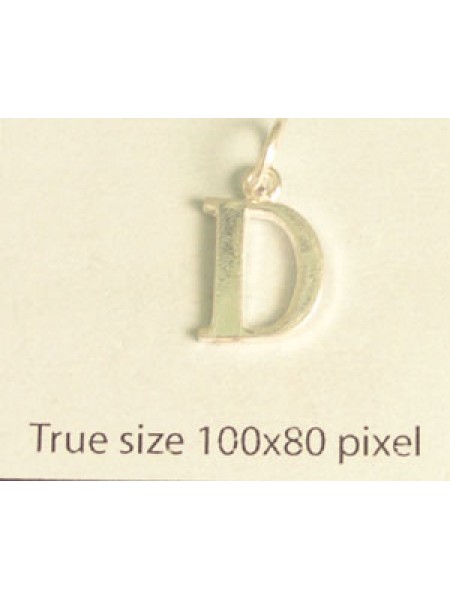 Charm St.Silver Letter Style3 - D ~0.88g