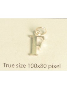 Charm St.Silver Letter Style3 - F ~0.75g