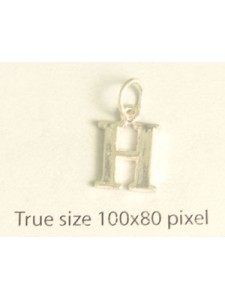 Charm St.Silver Letter Style3 - H ~1.05g