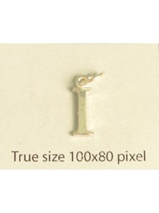 Charm St.Silver Letter Style3 - I ~0.54g