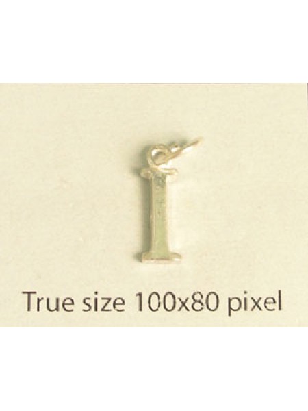 Charm St.Silver Letter Style3 - I ~0.54g