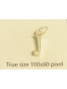 Charm St.Silver Letter Style3 - J ~0.60g