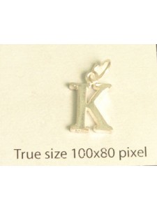 Charm St.Silver Letter Style3 - K ~0.98g