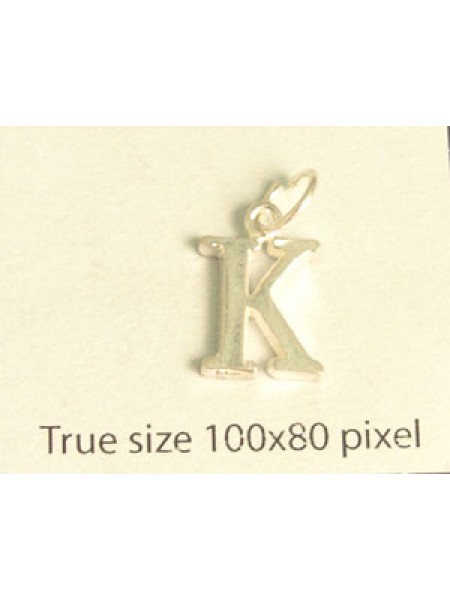 Charm St.Silver Letter Style3 - K ~0.98g