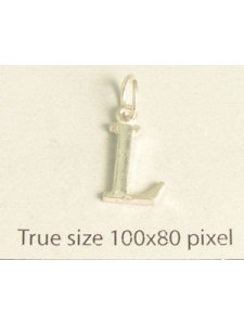 Charm St.Silver Letter Style3 - L ~0.67g