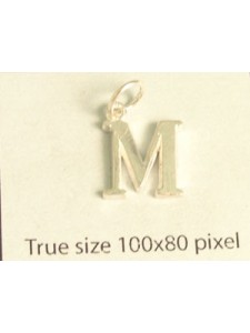 Charm St.Silver Letter Style3 - M~1.16g