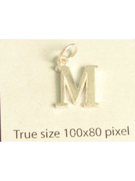 Charm St.Silver Letter Style3 - M~1.16g