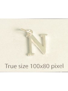 Charm St.Silver Letter Style3 - N ~0.99g