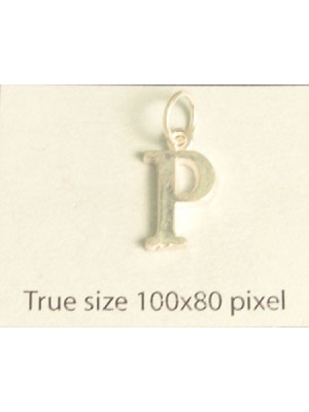 Charm St.Silver Letter Style3 - P ~0.83g