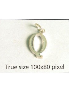 Charm St.Silver Letter Style3 - Q ~1.06g