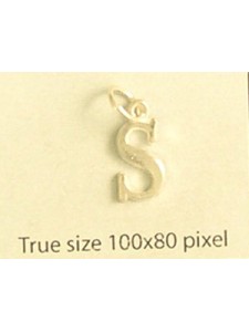 Charm St.Silver Letter Style3 - S ~0.73g