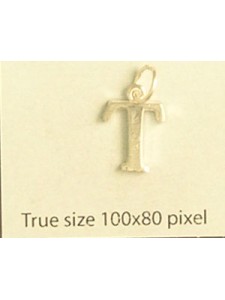 Charm St.Silver Letter Style3 - T ~0.72g
