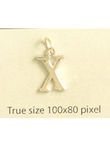 Charm St.Silver Letter Style3 - X ~0.78g