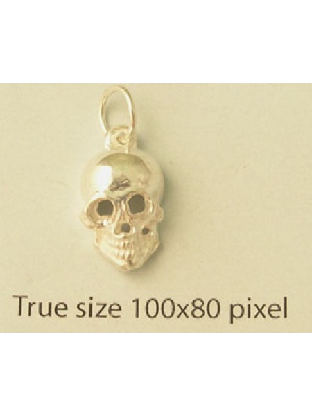 Charm St. Silver Skull only  2.25 gram