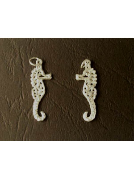 Charm St.Silver Flat Seahorse 1.38 gram
