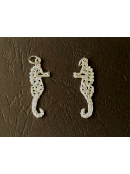 Charm St.Silver Flat Seahorse 1.38 gram