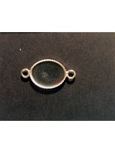 925 Oval Milled Bezel 8x10mm w/2-rings