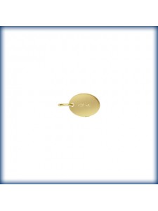 Oval Quality Tag 7.3x5.5mm w/ ring 14KGF