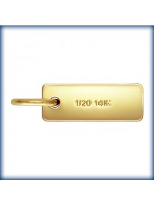 Quality Tag 3x8mm w/ring 14K Gold Filled