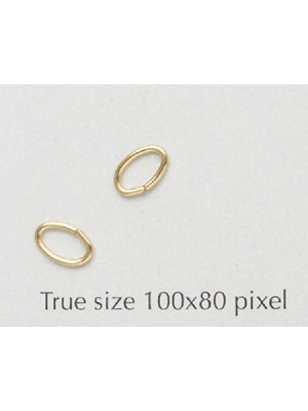 Jump Ring Oval 6.4x4.1x0.76 14K gold fil