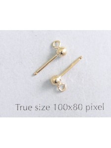 3mm Ball Earrings Gold Filled - PAIRS