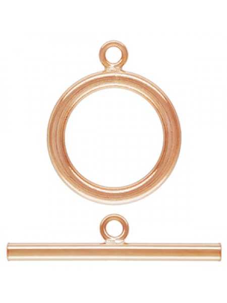 Toggle Ring Set 15x2mm Rose Gold Filled