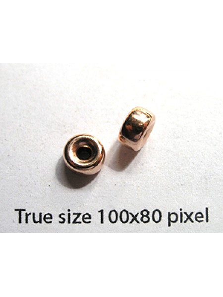 Roundel 6mm H:1.5mm 14KGF Rose Gold