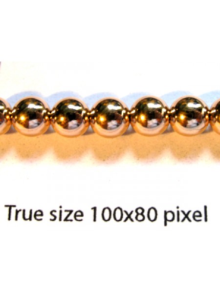 6mm Bead 1.5mm hole 14KGF Rose Gold