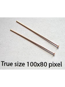 Headpin 0.5x25mm 14KGF Rose Gold