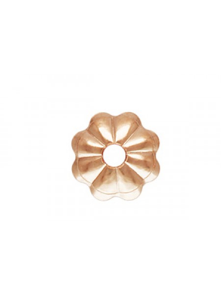 Flower Bead Cap 4mm 14K Rose Gold Filled