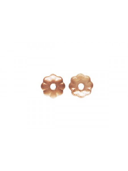 Flower Bead Cap 3mm 14K Rose Gold Filled