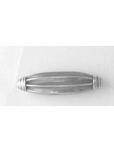 St.Silver CappedFluted Oval Satin 7x25mm