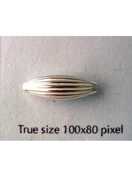 St.Silver Corr Torpedo Bead 6x18mm H1.8